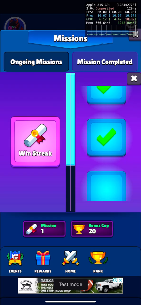 Cambio Blast detailed mission view